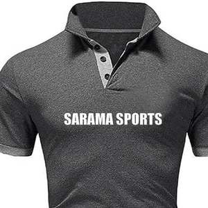 Polo de manga corta con botones y bordado para hombre, ropa de calle personalizada del fabricante - Product Image 5