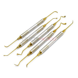 Kit de elevación sinusal de alta calidad, 5 uds., de acero inoxidable Cassette, juego de instrumentos médicos dentales chapados en oro, cirugía Oral profesional - Product Image 1