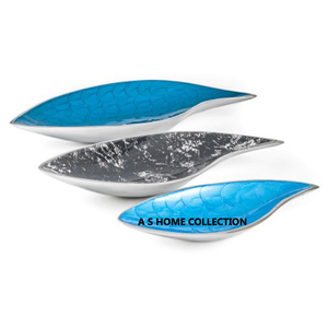 Cuenco para servir frutas de lujo más vendido, diseño de hoja, mesa de comedor de Metal de acero inoxidable de aluminio, centro de mesa, artículo decorativo - Product Image 3