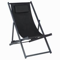 Chaise longue de patio extérieure légère et portable, chaise de plage pliable réglable en aluminium, quatre positions, salon