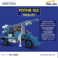Machine de forage hydraulique de puits d'eau montée sur chariot de haute qualité PRL PDTHR-100, 100 mètres, 4 tonnes, 1000W, garantie 1 an
