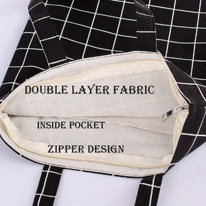 Sac fourre-tout en toile de coton réutilisable personnalisable pour femmes toile vierge avec logo personnalisé pour sac fourre-tout promotionnel - Product Image 5