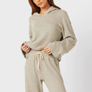 Streetwear 2025 chándales para mujer transpirable personalizado pulóver sudadera y pantalones acampanados conjunto de dos piezas ropa de mujer - Product Image 6