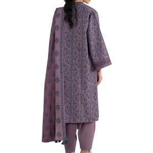 Traje de Tres Piezas de Rayón para Mujer, Shalwar Kameez Bordado, Ropa Casual para Fiesta, Conjunto Étnico con Dupatta Estampada y Pantalón - Product Image 2