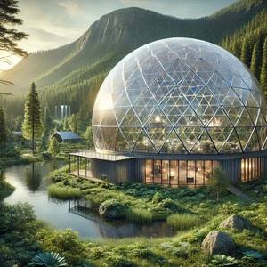 Estructuras de cúpula geodésica versátiles para una vida sostenible y atletismo - Product Image 1