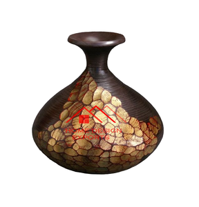 Design attrayant peint à la main Vase en bois pour la maison salon luxe Table en bois haut décor accessoires - Product Image 1