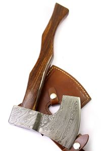 Wholesale Customized Bulk Orders OEM ODM Service with Damascus <b>Axe</b> <b>Wood</b> Handle High Carbon Hatchet Outdoor Camping Cutting <b>Axe</b> - Product Image 5