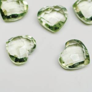 Gema de Amatista Verde Tallada a Mano en Forma de Corazón Facetada Suelta de 8 MM para Joyería - Product Image 3