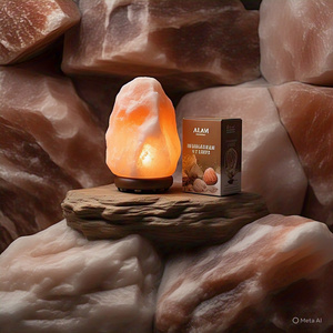 โคมไฟเกลือหิมาลายันธรรมชาติ6-8กก. ตกแต่งบ้านปรับแต่งได้ตามต้องการคุณภาพที่ดีที่สุดฮวงจุ้ยต่ำดอกไม้ที่ได้รับแรงบันดาลใจจากสัตว์ความรัก - Product Image 6