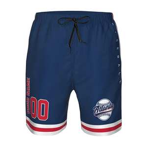 Pantalones cortos deportivos para hombre con logotipo personalizado, ropa deportiva de entrenamiento de gimnasio de malla transpirable de secado rápido, pantalones de verano - Product Image 4