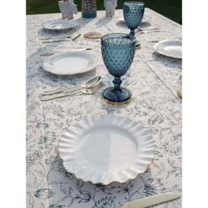 Nappe de table non tissée imprimée Shab-e-Firdaus avec nappe en plastique rectangulaire et carrée brodée pour hôtels et fêtes - Product Image 4