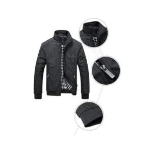 <b>Windbreaker</b> Jacket Running Waterproof Jacket With Hoodie <b>Men</b> <b>Black</b> for Spring Autumn <b>Men's</b> Windproof and Waterproof Graphene - Product Image 3