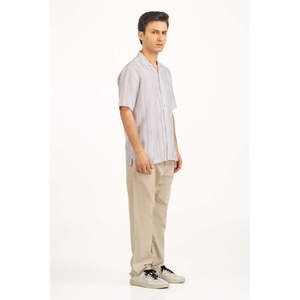 Camisas Casuales para Hombre, Doble Botonadura, 100% Algodón Popelina, Diseño a Rayas, Técnica de Teñido Liso, Suministro ODM - Product Image 6