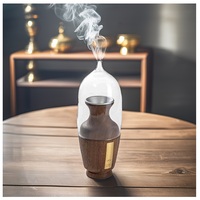 Brûleur à Bakhoor en bois de manguier brun et acrylique, parfum rose, décoration d'intérieur, certifié EPCH, Inde, Ramadan 2027