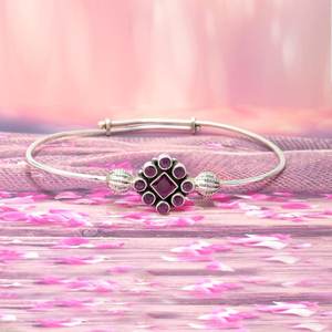 ทำด้วยมือ925สเตอริ่งเงินกำไลแฟชั่นปรับได้เครื่องประดับอัญมณีทับทิมของขวัญที่สมบูรณ์แบบสำหรับเธอ - Product Image 3