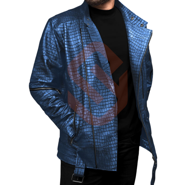 Herren Jacke Zilli Jacke Schlange Python Embossed Genuine Leather