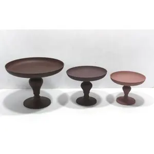 New Round Shape Metal Cake Stand for Decoration Purpose and for Table top Home Decor Set Of 3 Trending Item