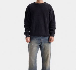 Pull tricoté d'automne à la mode avec fermeture éclair et boutons, manches longues, motif géométrique, en nylon/acrylique, style décontracté et doux - Product Image 3