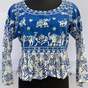 Vestido estampado de lino con estampado de pavo real floral, cuello en V, almohadilla en el pecho, fino, MIDI, personalizado, talla adulta - Product Image 1