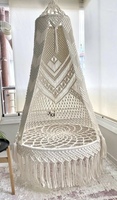 100% fait à la main macramé balançoire suspendue intérieur extérieur Boho Style macramé tissé à la main grand hamac suspendu chaise balançoire