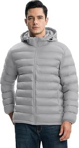 Blouson aviateur en laine léger de haute qualité pour hommes hiver capuche pliable coupe-vent manteau bouffant chaud en plein air voyage col montant - Product Image 3