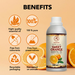 Aceite Esencial de Piel de Naranja Dulce Aromatika 500ml 100% Puro y Natural de Citrus Sinensis Prensado en Frío para Aromaterapia, Apto para Todo Tipo de Piel - Product Image 2