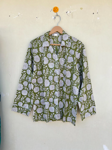 Indian PJ Set 100% algodón bloque estampado Pijama conjunto noche desgaste dama de honor pijama conjunto - Product Image 2