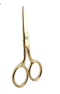 Herramienta de maquillaje de belleza de acero inoxidable 4Cr13 para diestros de hoja curva y recta, recortador de cejas con punta afilada - Product Image 2