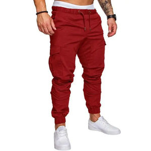 Pantalones cargo informales con cremallera para hombre, pantalones de chándal regular con punto de ajuste de tela de cintura ajustable, ligeros - Product Image 5