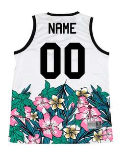 Maillots de basket-ball réversibles personnalisés avec logo d'équipe brodé, nom/n° imprimé, tissu 100 % polyester, faible MOQ - Product Image 4