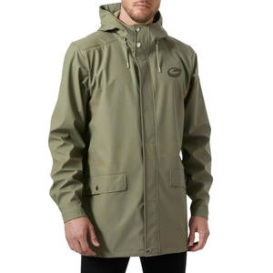 Abrigo de lluvia largo para hombre más vendido Ropa de moda cómoda para uso al aire libre con cuello con capucha - Product Image 3