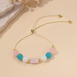 Braccialetto Personalizzabile in Pietra di Luna Colorata, <span class=keywords><strong>Bracciale</strong></span> Regolabile con Perle di Pietra Naturale, Braccialetti in Quarzo per Donne in Gravidanza - Product Image 5