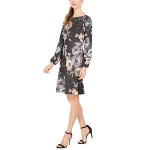 Abito da donna Jessica Howard a trapezio con stampa floreale, colore antracite, taglia 1 - Vita naturale - Product Image 3