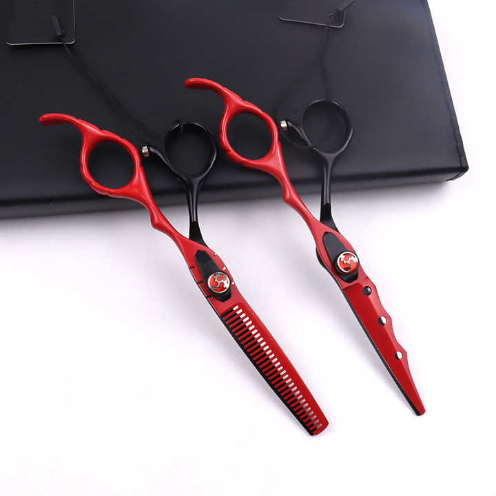 TOP Professional Custom Made Barber Scissor Set Stylish Color Finish with Sharp Ceramic Handle Best Hair Cutting Scissors