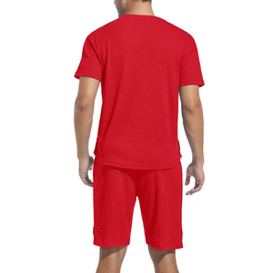 Survêtement d'été personnalisé OEM 2025, vêtements décontractés et confortables, demi-manches, 100% coton respirant, pour hommes - Product Image 2