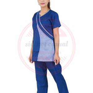 Traje médico de calidad superior Uniforme de enfermería para mujeres Traje médico de alta calidad con medias mangas - Product Image 3