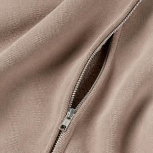 Haute qualité 450gsm hommes sweat à capuche zippé solide coton 100% polaire en relief impression vêtements de sport d'hiver technique brodée - Product Image 4