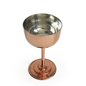 Copa de cobre hecha a mano, copa de vino, aspecto antiguo, copa de vino, color cobre - Product Image 4