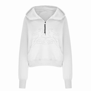 Sudadera con capucha de media cremallera ligera Puños elásticos para la comodidad diaria Sudadera con capucha de media cremallera informal con cierre de cremallera suave - Product Image 1