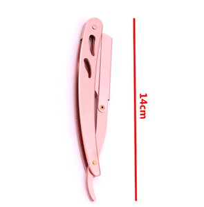 Maquinilla de afeitar de peluquero recta para hombre, cuchillo de afeitar plegable de acero inoxidable, herramientas de depilación, afeitadora de barba y cejas - Product Image 4