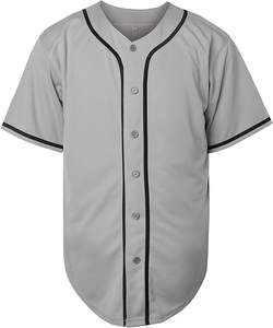 Grey Black Baseball Jersey Custom Design Name & Number Printed Baseball Jersey Top Quality Softball Jersey <b>Men</b> Baseball Jersey - Product Image 1