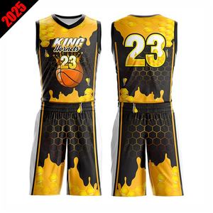 Uniforme de Baloncesto Sublimado Personalizado al por Mayor, de Alta Calidad, Transpirable, 100% Poliéster, Diseño Único para Hombre/Mujer - Product Image 6