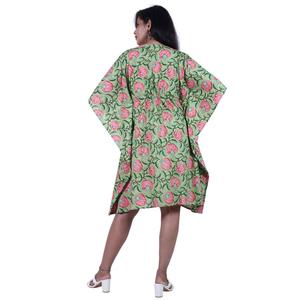 การออกแบบที่สวยงามของผู้หญิง Kaftan สั้น Maxi ครอบคลุมชุดล่าสุดฮิปปี้ยิปซีฤดูร้อนผ้าฝ้าย Kaftan ชุดในราคาขายส่ง OEM - Product Image 2