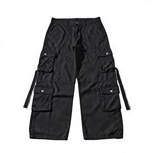 Jeans cargo baggy pour hommes personnalisables en gros - Pantalons en denim coupe ample avec options multicolores et service OEM - Product Image 2