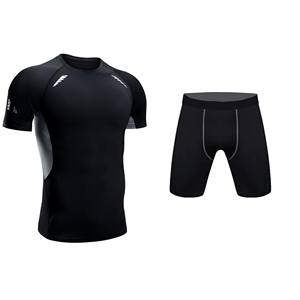 Premium MMA Rash Guard & Shorts Set <b>Stretch</b> Lightweight Quick Dry Rash Guard Sets for <b>Men</b> - Product Image 1