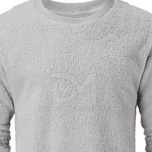 Sweatshirts en molleton Sherpa de grande taille à contraste de couleur pour hommes vêtements et sweatshirts en polaire Sherpa pour hommes - Product Image 5