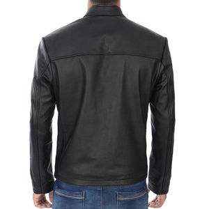 Última chaqueta de cuero genuino original al por mayor personalizado nuevo estilo superventas de alta calidad a prueba de viento chaqueta de cuero para hombre - Product Image 2