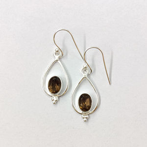 ต่างหูคริสตัลสโมคกี้ควอตซ์ 3.1 กรัม - Product Image 1