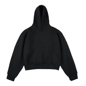 Sweat à capuche d'hiver de haute qualité, 400g, poids lourd, taille EU/US, brodé, style streetwear, pour homme et femme, coupe régulière, 100% coton, court et ample - Product Image 3
