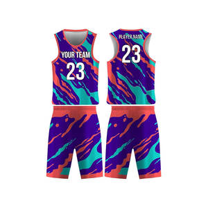 Dernier modèle d'uniforme de basket-ball sur mesure Vêtements de sport Uniforme de basket-ball pour hommes - Product Image 4